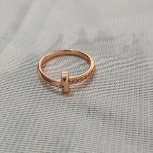 Tiffany T1 Ring in Rose Gold with Diamonds
